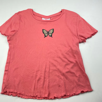 Girls Mango, cotton t-shirt / top, butterfly, GUC, size 12,  