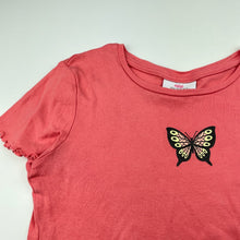 Load image into Gallery viewer, Girls Mango, cotton t-shirt / top, butterfly, GUC, size 12,  