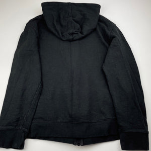 Boys Anko, black cotton zip hoodie sweater, GUC, size 16,  