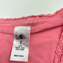 Load image into Gallery viewer, Girls H&amp;T, lightweight cotton bolero cardigan / top, GUC, size 7,  