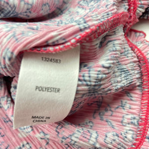 Girls KID, floral crinkle top, EUC, size 12,  