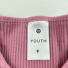 Load image into Gallery viewer, Girls Target, pink ribbed t-shirt / top, GUC, size 9,  