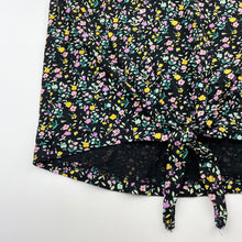 Load image into Gallery viewer, Girls Mango, floral cotton tie front top, EUC, size 8,  