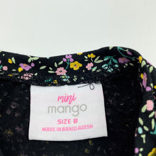Load image into Gallery viewer, Girls Mango, floral cotton tie front top, EUC, size 8,  