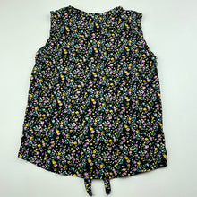 Load image into Gallery viewer, Girls Mango, floral cotton tie front top, EUC, size 8,  