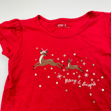 Load image into Gallery viewer, Girls Anko, red cotton Christmas t-shirt / top, GUC, size 8,  