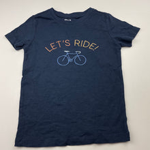 Load image into Gallery viewer, Boys Anko, embroidered navy cotton t-shirt / top, EUC, size 4,  