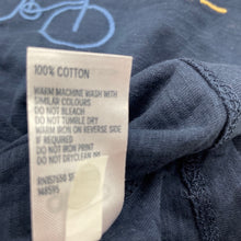Load image into Gallery viewer, Boys Anko, embroidered navy cotton t-shirt / top, EUC, size 4,  
