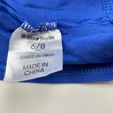 Load image into Gallery viewer, Boys Brilliant Basics, blue stretchy singlet top, GUC, size 6-8,  