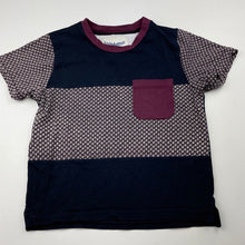 Load image into Gallery viewer, Boys PLOT, navy floral stretchy t-shirt / top, GUC, size 5,  