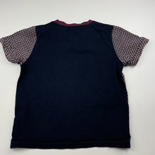 Load image into Gallery viewer, Boys PLOT, navy floral stretchy t-shirt / top, GUC, size 5,  