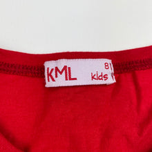 Load image into Gallery viewer, Girls KML, red t-shirt / top, GUC, size 8,  