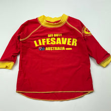 Load image into Gallery viewer, unisex Australian for Life, long sleeve rashie / swim top, EUC, size 2,  