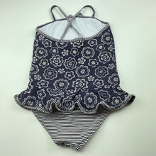 Load image into Gallery viewer, Girls Target, navy &amp; white swim one-piece, FUC, size 6,  
