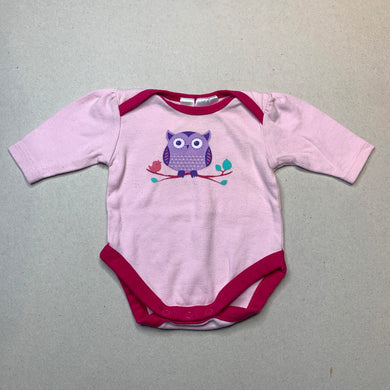 Girls Dymples, cotton bodysuit / romper, owl, FUC, size 0000,  
