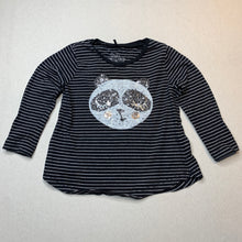 Load image into Gallery viewer, Girls H&amp;T, cotton long sleeve top, sequin panda, GUC, size 2,  