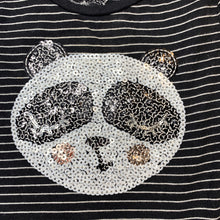 Load image into Gallery viewer, Girls H&amp;T, cotton long sleeve top, sequin panda, GUC, size 2,  