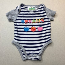 Load image into Gallery viewer, unisex Seasame Street, cotton bodysuit / romper, GUC, size 000,  