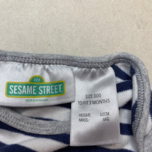 Load image into Gallery viewer, unisex Seasame Street, cotton bodysuit / romper, GUC, size 000,  