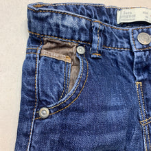Load image into Gallery viewer, Boys Zara, lined denim jeans, adjustable, GUC, size 0,  