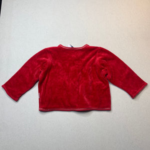unisex Pumpkin Patch, cotton lined velour cardigan / sweater, GUC, size 000,  
