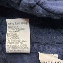 Load image into Gallery viewer, Boys Baby Berry, navy fleece lined zip hoodie sweater, FUC, size 000,  