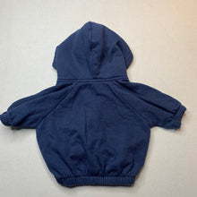 Load image into Gallery viewer, Boys Baby Berry, navy fleece lined zip hoodie sweater, FUC, size 000,  