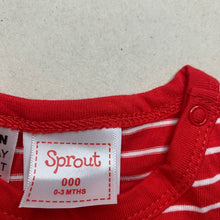 Load image into Gallery viewer, unisex Sprout, cotton Christmas bodysuit / romper, EUC, size 000,  