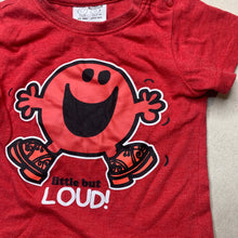 Load image into Gallery viewer, Boys Target, Mr Men Mr Loud red t-shirt / top, GUC, size 1,  