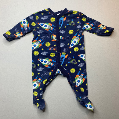 unisex Dymples, cotton coverall / romper, space, FUC, size 0000,  