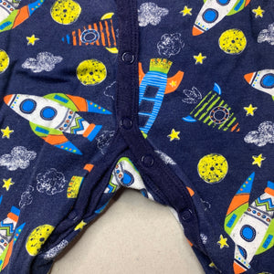 unisex Dymples, cotton coverall / romper, space, FUC, size 0000,  