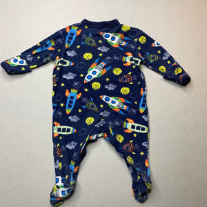unisex Dymples, cotton coverall / romper, space, FUC, size 0000,  