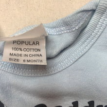 Load image into Gallery viewer, unisex Kid Popular, cotton bodysuit / romper, GUC, size 6 months,  