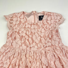 Load image into Gallery viewer, Girls Bardot Junior, lined floral lace party dress, FUC, size 1, L: 41cm