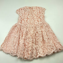Load image into Gallery viewer, Girls Bardot Junior, lined floral lace party dress, FUC, size 1, L: 41cm