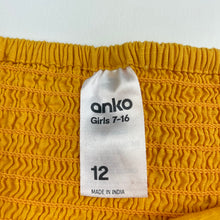 Load image into Gallery viewer, Girls Anko, yellow cotton casual dress, EUC, size 12, L: 68cm