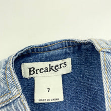 Load image into Gallery viewer, Girls Breakers, blue denim overalls / shortalls, GUC, size 7,  