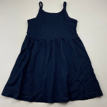 Load image into Gallery viewer, Girls Anko, navy cotton casual summer dress, GUC, size 4, L: 54cm