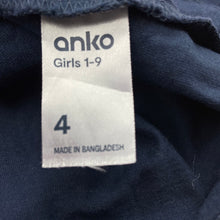 Load image into Gallery viewer, Girls Anko, navy cotton casual summer dress, GUC, size 4, L: 54cm