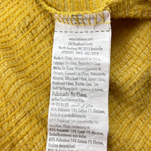 Load image into Gallery viewer, Girls Cotton On, mustard lightweight stretchy long sleeve dress, GUC, size 3, L: 53cm