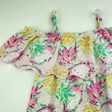 Load image into Gallery viewer, Girls Pumpkin Patch, cotton summer dress, pineapples, GUC, size 5, L: 57cm