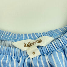 Load image into Gallery viewer, Girls Milkshake, lace trim striped cotton dress, EUC, size 6, L: 63cm
