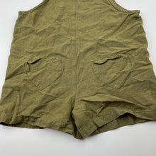 Load image into Gallery viewer, Girls Anko, khaki linen blend overalls / shortalls, FUC, size 6,  