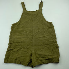 Load image into Gallery viewer, Girls Anko, khaki linen blend overalls / shortalls, FUC, size 6,  