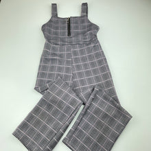 Load image into Gallery viewer, Girls Mango, checked jumpsuit, Inside leg: 41cm, GUC, size 4,  