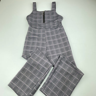 Girls Mango, checked jumpsuit, Inside leg: 41cm, GUC, size 4,  