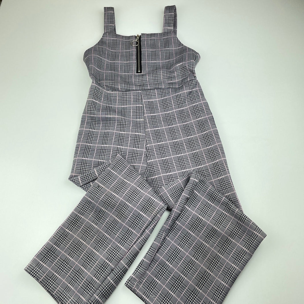 Girls Mango, checked jumpsuit, Inside leg: 41cm, GUC, size 4,  