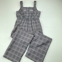 Load image into Gallery viewer, Girls Mango, checked jumpsuit, Inside leg: 41cm, GUC, size 4,  