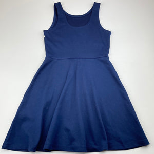 Girls H&M, navy casual dress, unicorn, GUC, size 9-10, L: 66cm