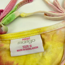 Load image into Gallery viewer, Girls Mango, tie dyed cotton summer dress, GUC, size 6, L: 63cm